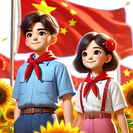 少年先锋队员3D人物素材