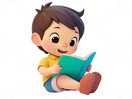 小孩坐着上阅读开心2
