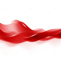 中国风红绸曲线波纹