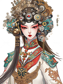 古代京剧 中国风 中国美人