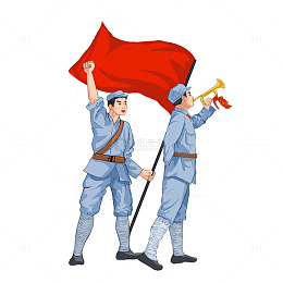 建党节军人集结冲锋