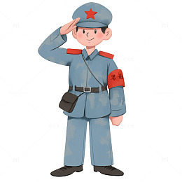 建党节建军节国庆卡通插画人物素材