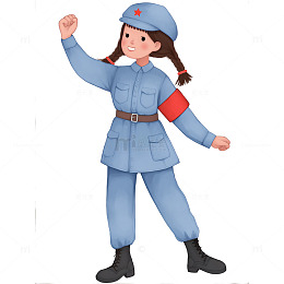 建党节建军节卡通军人