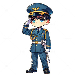 建党节建军节国庆空军军人敬礼动作