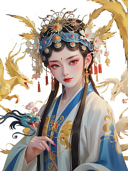 中国风 中国美女 水墨  古风
