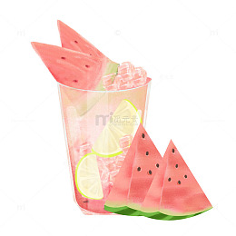 果汁饮料夏日西瓜水果茶