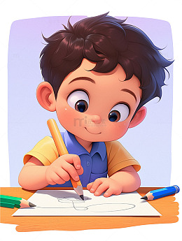 开学季学习知识的人物元素
