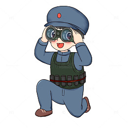 建党节军人元素望远镜