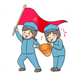 建党节军人元素组合