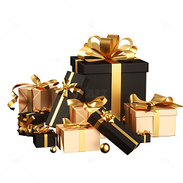 黑金3d金丝礼物礼盒电商促销