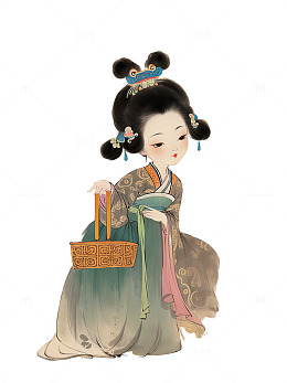 古代 中国风 可爱小侍女