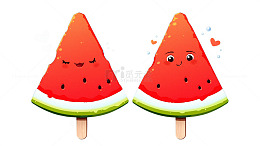 卡通西瓜元素
