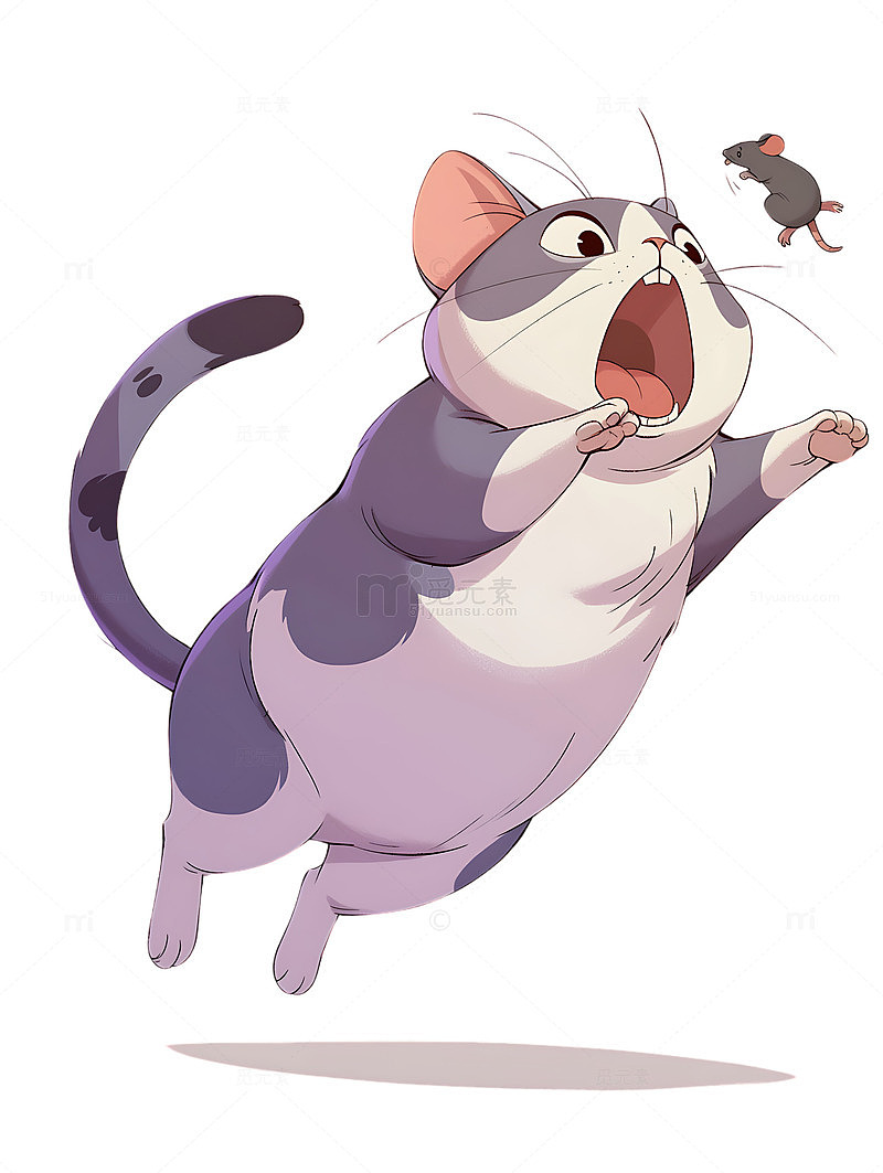 猫咪抓老鼠卡通