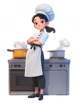 女厨师女大厨卡通