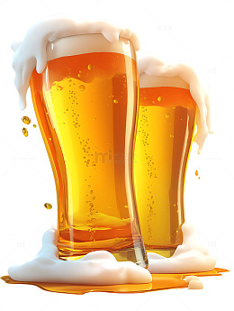啤酒卡通啤酒节日干杯
