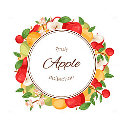 多彩苹果果实集锦