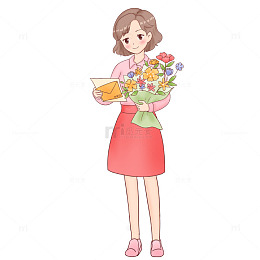 教师节收到感恩信和鲜花的老师