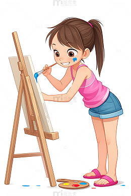 暑假兴趣班美术小画家卡通人物
