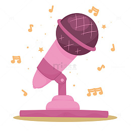 粉韵麦影复古音乐旋律