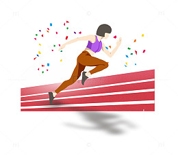 奥运跑道胜利庆典