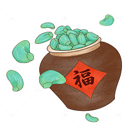 腊八节腊八蒜蒜头大蒜蒜瓣坛子陶罐