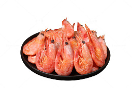 一盘北极虾美食