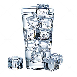 一杯冰块水冰水