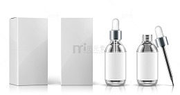 简约透明瓶盒组合样机