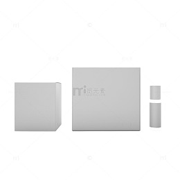 纯白几何体展示样机