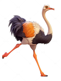 奔跑的鸵鸟飞鸟