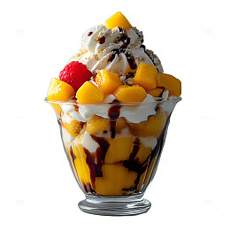 美味的芒果冰淇淋