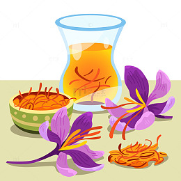 橙香花韵藏红花语