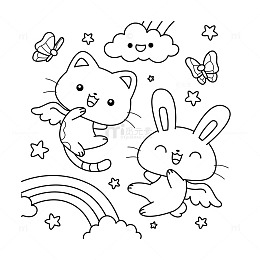 可爱的动物简笔画涂鸦