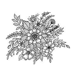 少儿简笔画美丽的花卉装饰素描
