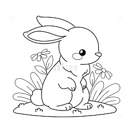 卡通简笔画兔子涂鸦