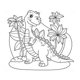 少儿简笔画可爱恐龙