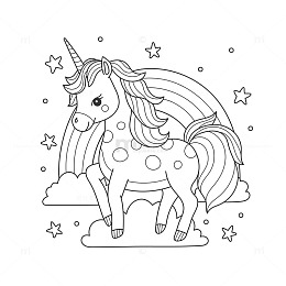 少儿简笔画可爱的独角兽