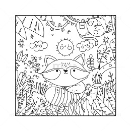 卡通简笔画森林里的动物