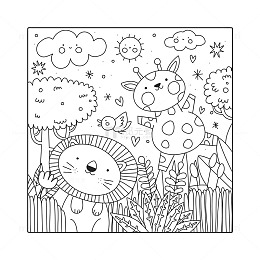 少儿简笔画动物园涂鸦
