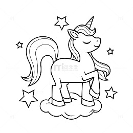 儿童简笔画可爱的小马