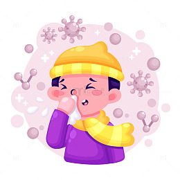 感冒患者插图