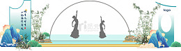 国风唯美中秋活动展会美陈