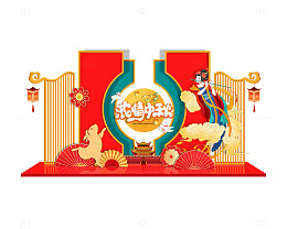 中秋美陈布置国风物料