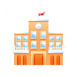 古典橙韵四层教学楼