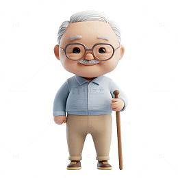 拐杖老人老头