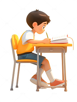 小孩在写作业