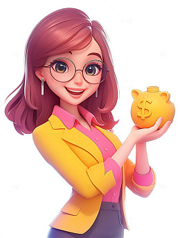 金融女孩钱包金钱