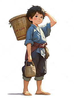乡村青年卡通