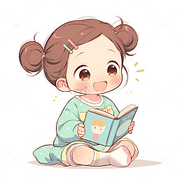 坐着看书的女孩