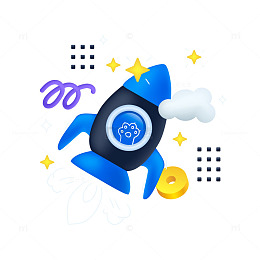 3D卡通火箭探险记